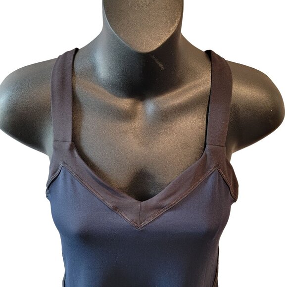 Lululemon Athletica Run Mile a Minute Navy Blue Black Tank Size 6 (No Size Tag) - Picture 4 of 9